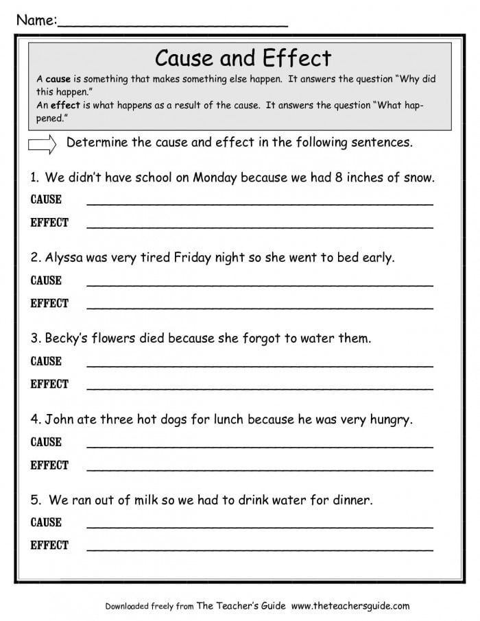 Cause and Effect Critical Thinking Worksheet for Grade 3 Reading Lesson 23 Third grade reading for comprehension worksheet focusing on cause and effect story structure exercise 23