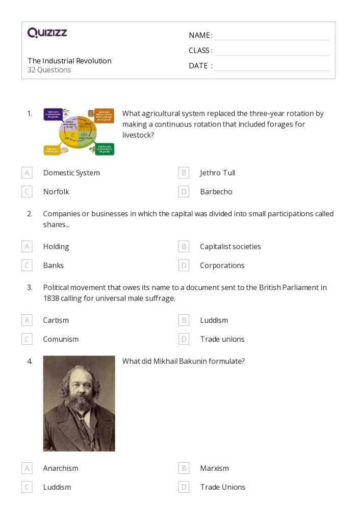 Educational resource for teaching cause and effect through subtraction in the Industrial Revolution context Worksheet illustrating cause and effect relationships from the Industrial Revolution for third graders