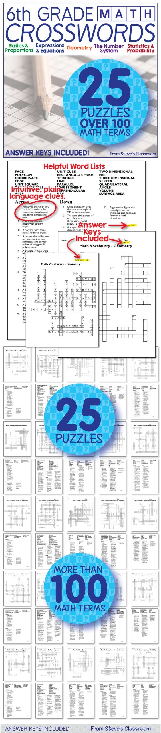 Third grade student solving a plant and animal cell vocabulary crossword worksheet