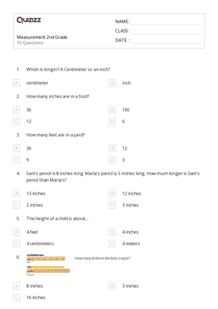 Measurement Practice Centimeters Worksheet Number Six First grade student measuring objects in centimeters on a decimal math practice worksheet