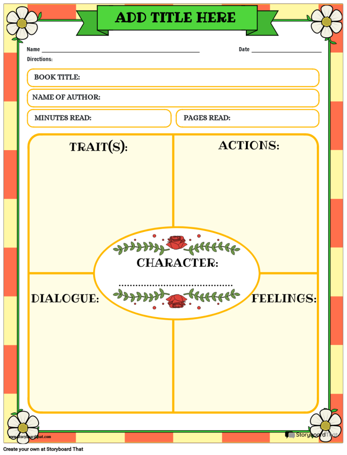 Engaging Describe a Character worksheet for young learners Worksheet for analyzing a character in a story, designed for first graders