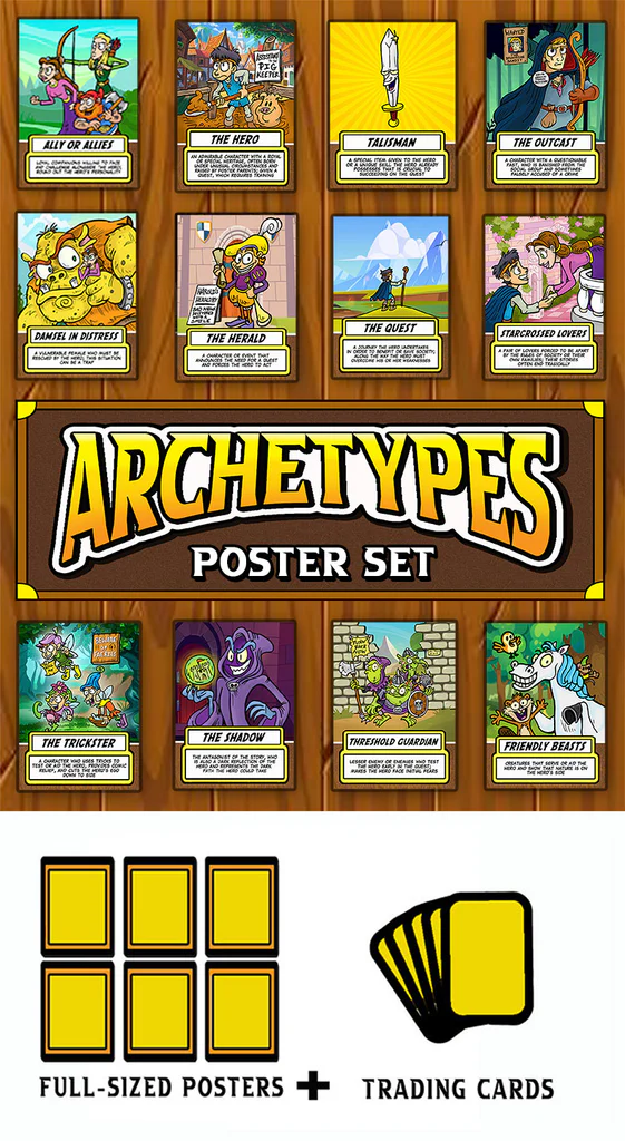 Mixed Operations worksheet for Sixth Grade Character Archetype Trading Cards worksheet for sixth graders promoting critical and creative thinking in literature. Engaging reading activity to explore character archetypes in novels.