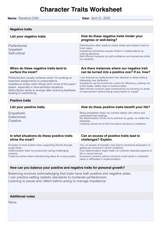 Character Traits: The Princess and the Pea worksheet for second grade students Worksheet for analyzing character traits in "The Princess and the Pea" for second graders