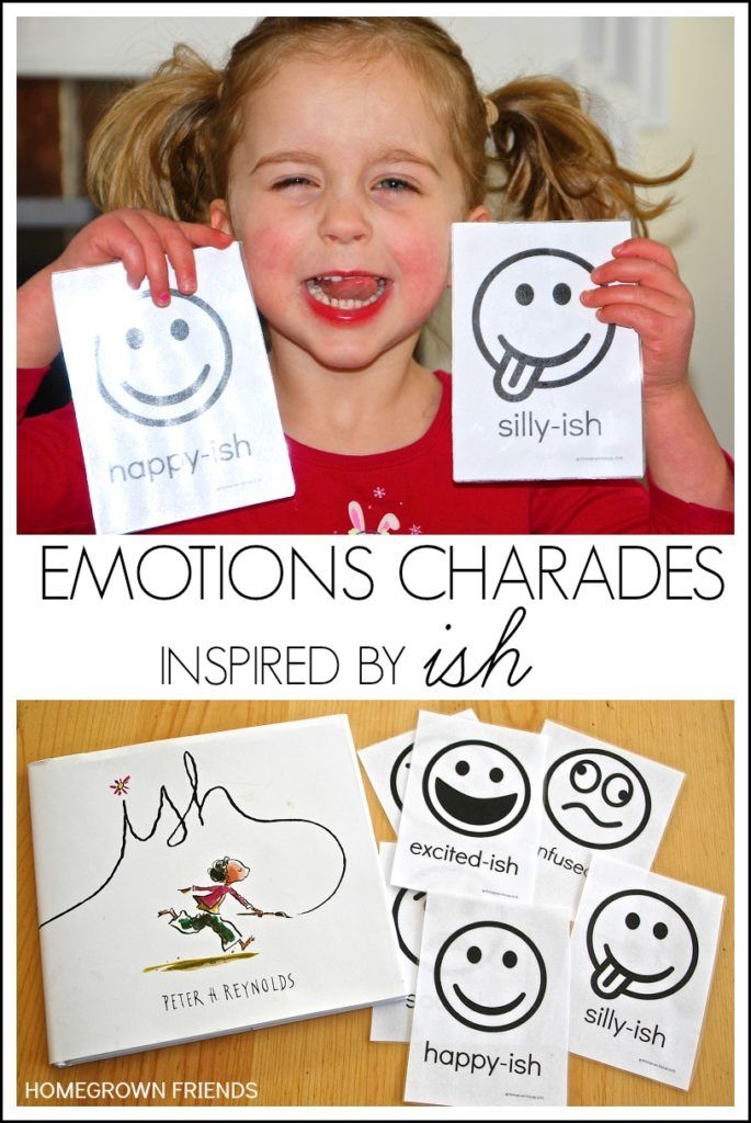 Children engaging in a fun charades game using emotion cards from the Charades with Emotions worksheet. Charades with Emotions worksheet for kindergarten social emotional learning activities.