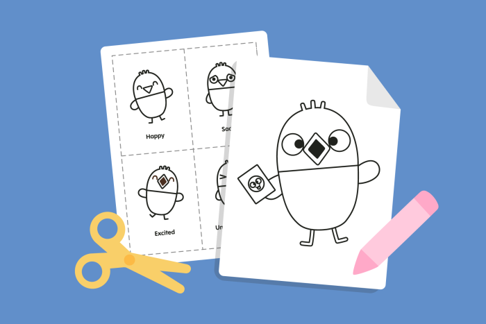 Children engaging in charades using emotion cards from the Charades with Emotions worksheet