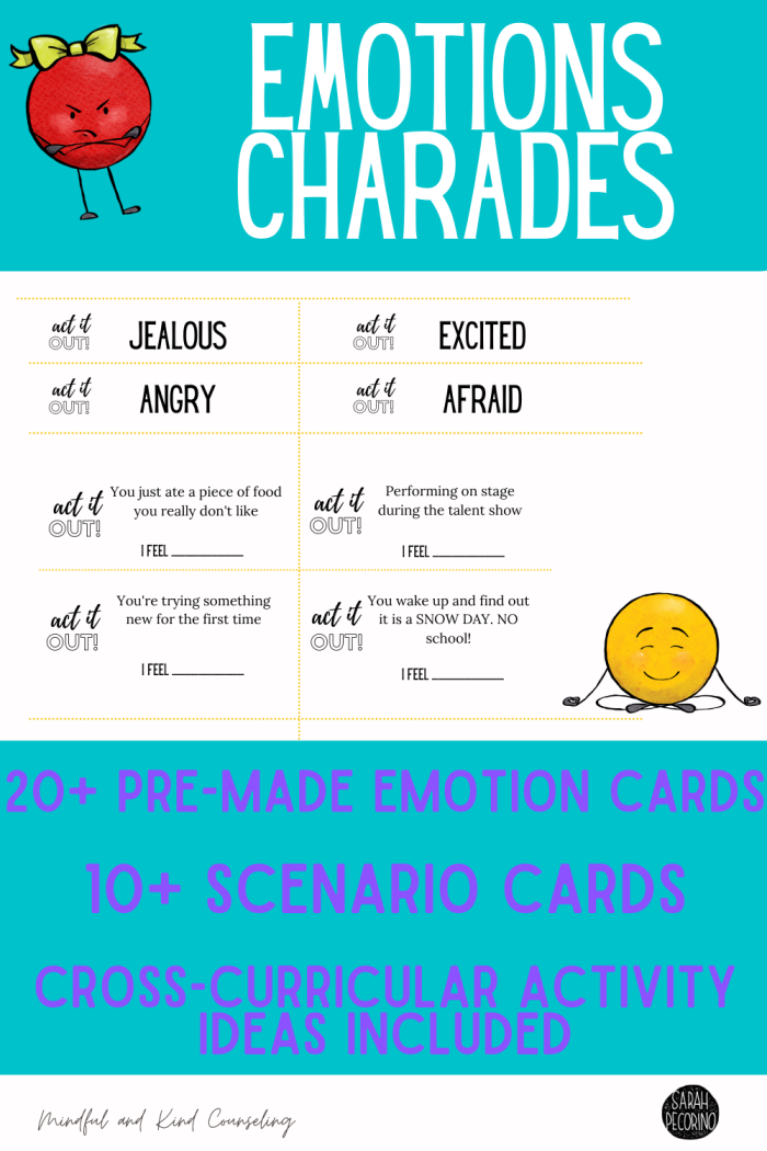 Kids engaging in charades with emotions using a fun worksheet
