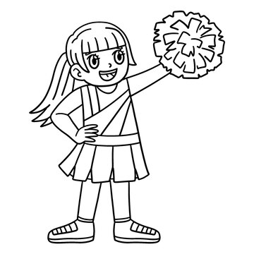 Cheerleading coloring pages for kindergarten students to enjoy and enhance creativity