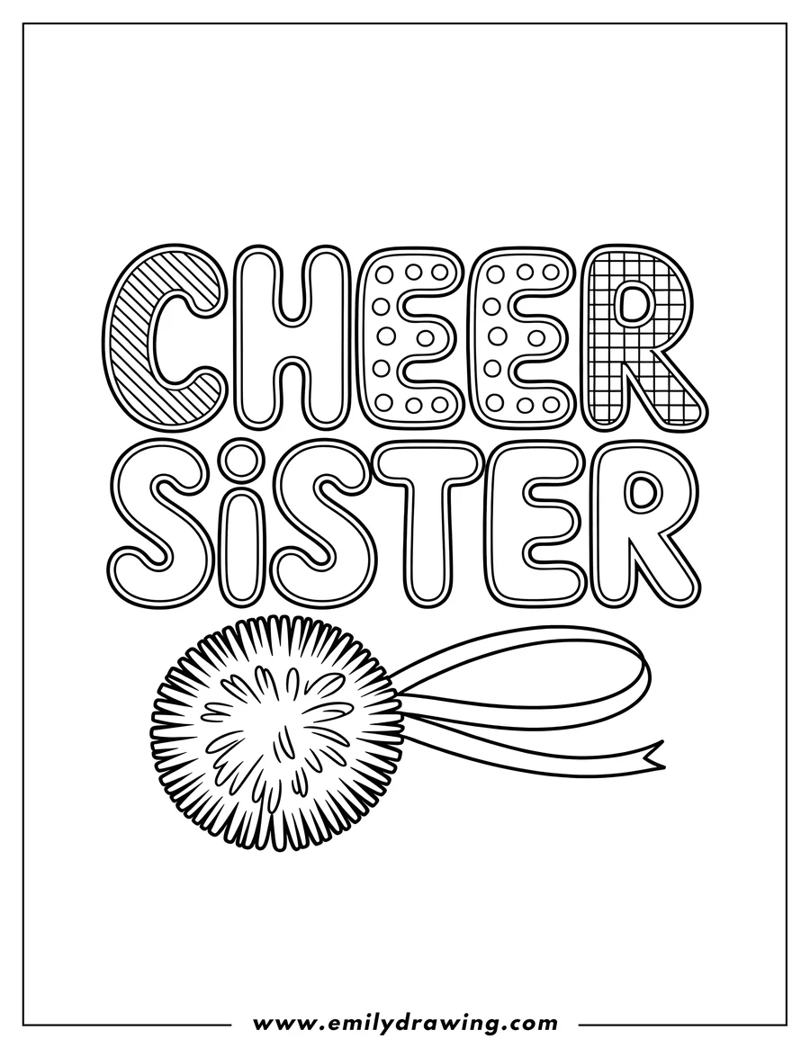 Kindergarten student coloring a fun cheerleader illustration on a physical science worksheet