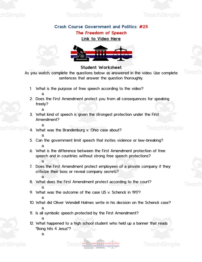 Worksheet image illustrating second graders learning about the First Amendment through fun activities Children engaging with the Learn the First Amendment worksheet, solving a word scramble and answering questions