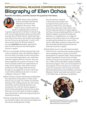 Informational reading comprehension worksheet focused on the geography of Chile for sixth graders