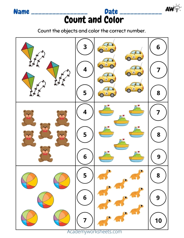 Pre-K worksheet showing stroke order guides for writing Chinese numbers one through ten