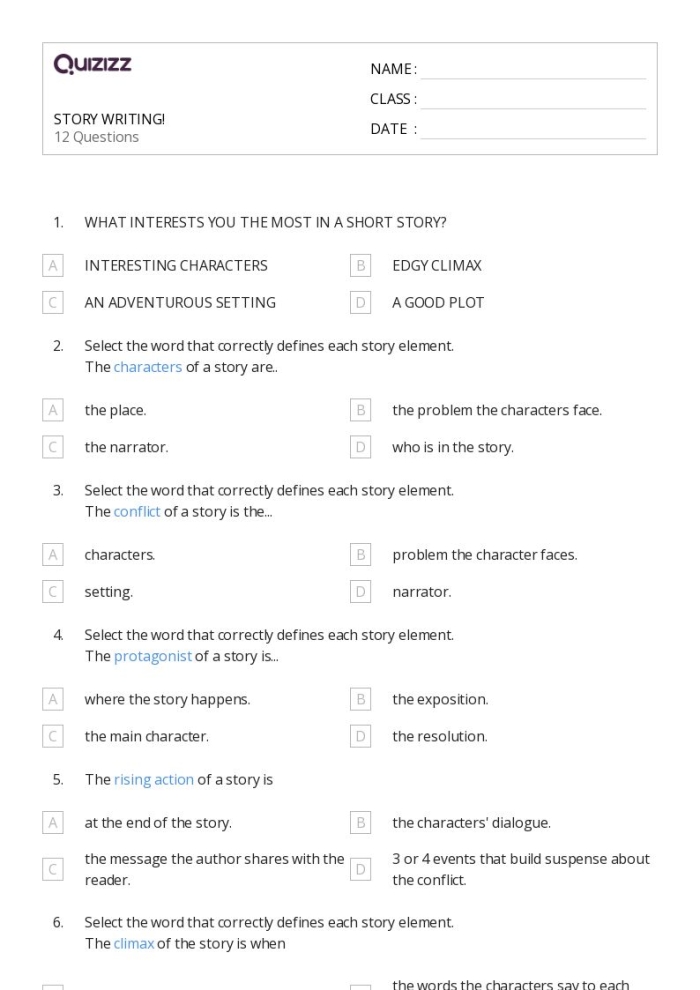 Addition worksheet for First Grade First grade students engage with a Choose the Best Ending worksheet focused on story sequencing. Worksheet image illustrating addition concepts for fiction text comprehension.