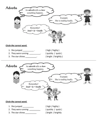 A second grade life science worksheet where students practice identifying and circling adverbs in ten sentences