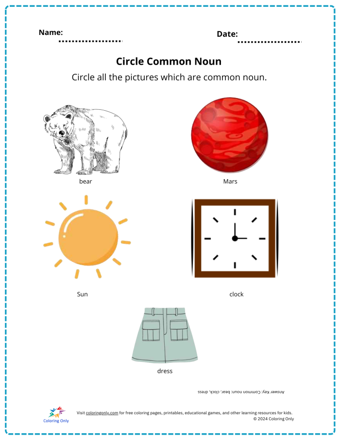 Kindergarten student completing a circle the beginning letter sound phonics worksheet