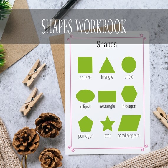 Worksheet illustrating how to draw a circle and an ellipse without a compass for fourth graders