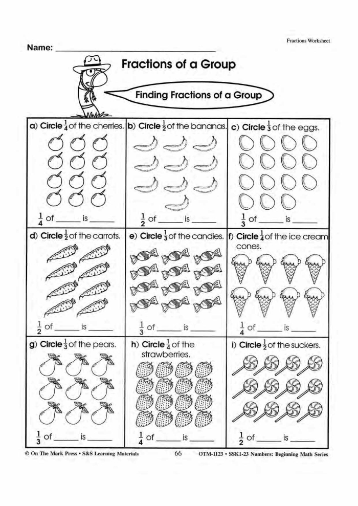 Sight Words worksheet for Second Grade Worksheet focused on practicing the fraction 1/2 for second graders, featuring items to circle. Educational image illustrating a fraction practice activity for mastering half.