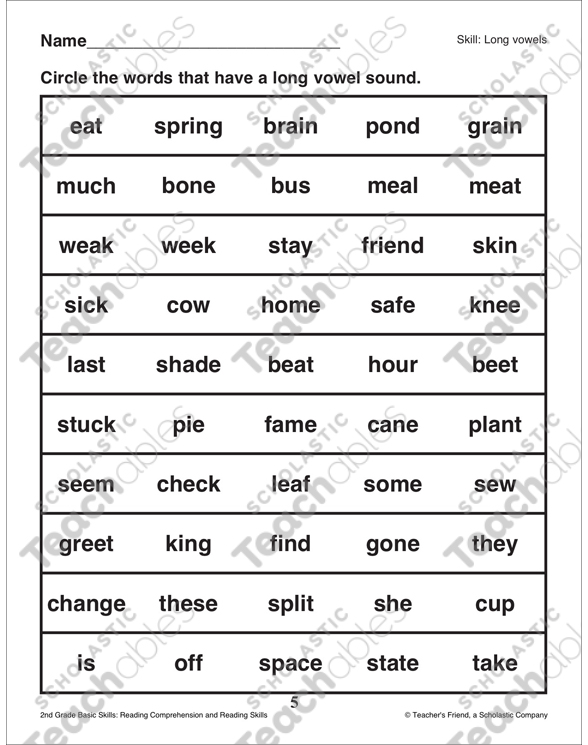 Circle the Long Vowel sorting activity for Kindergarten students Worksheet featuring a unicorn and an eagle for long vowel sound sorting