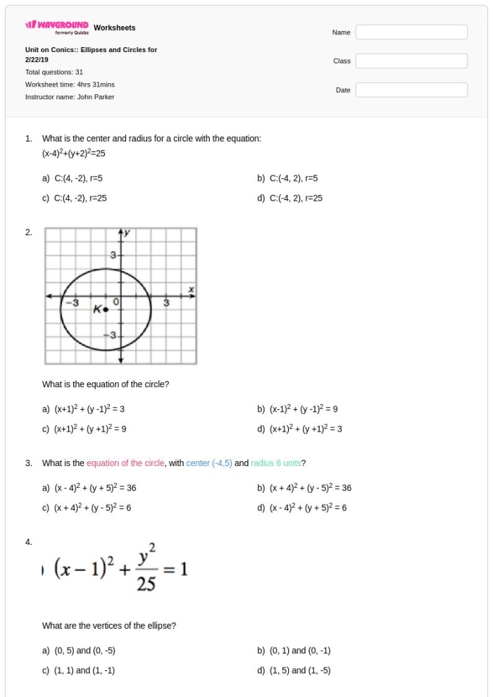 Fourth grade math worksheet explaining the geometric difference between a circle and an ellipse through drawing exercises 27