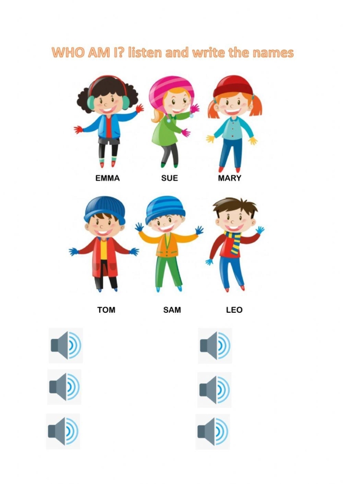 Kids engaging with a fun worksheet to circle winter clothing items