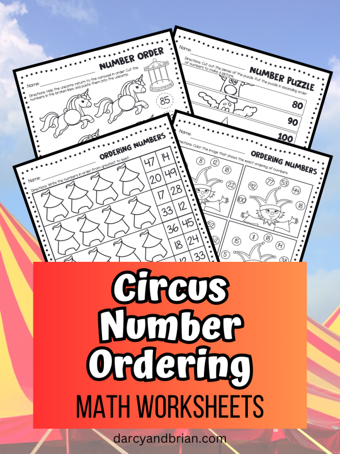 Circus Color By Number worksheet featuring hidden images for division practice