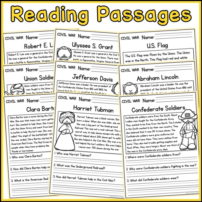 Sixth grade worksheet showing analysis of key events leading to the Civil War Students researching Civil War causes and tensions on a worksheet during independent study activity