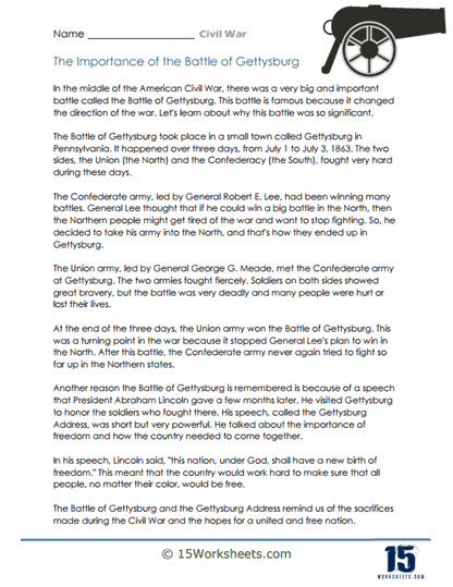 Fourth grade students reading a nonfiction passage about Civil War effects with essay questions on a worksheet