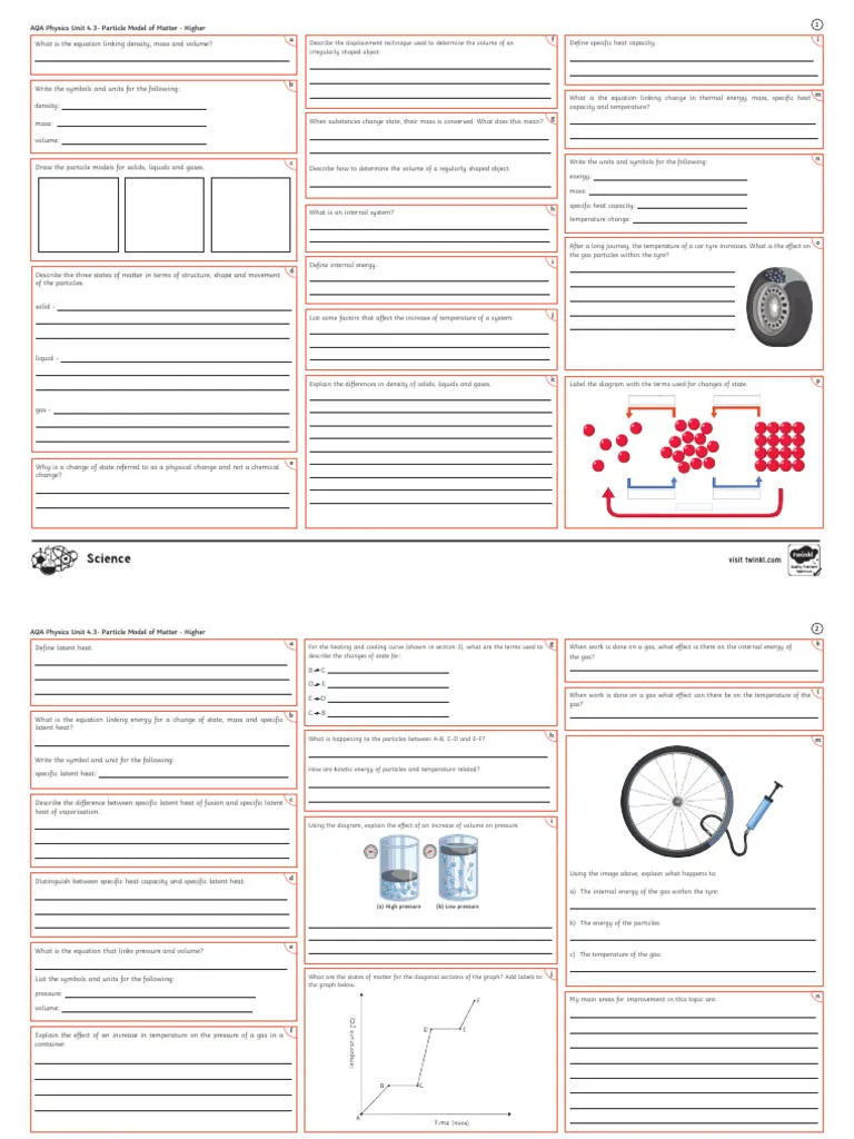Sixth grade science worksheet focused on classifying matter by drawing and analyzing particle models