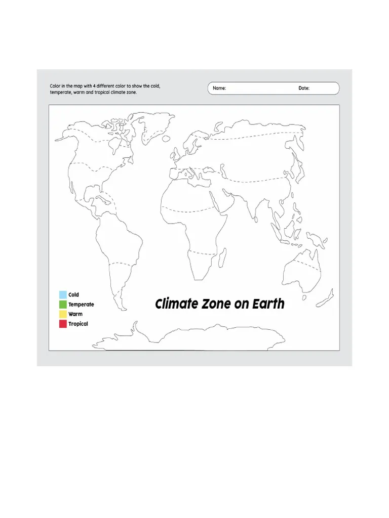 Ratios and Proportions worksheet for Fourth Grade Climate map worksheet illustrating Africa's diverse climates for fourth graders. Educational resource for understanding climate patterns and their significance.
