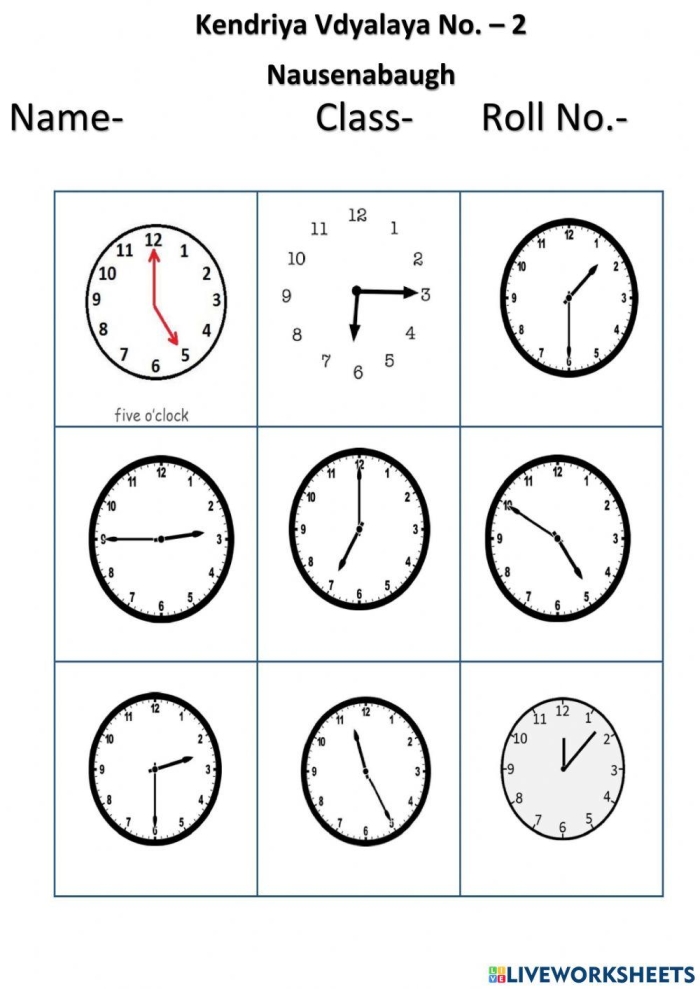 Life Science worksheet for First Grade Clock Concentration Game worksheet for first graders focused on time-telling skills. Engaging visual of matching analog and digital clocks to enhance learning.