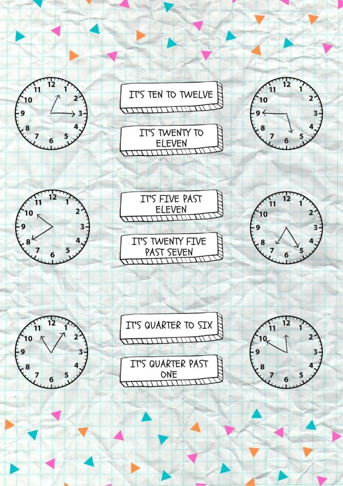 Engaging activity for practicing analog and digital clock matching skills Colorful Clock Concentration Game worksheet for first graders focusing on telling time