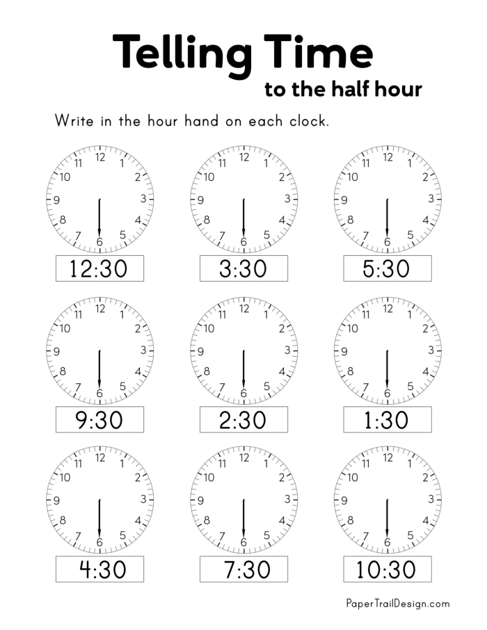 Reading worksheet for Kindergarten Clock Practice worksheet for kindergarten, featuring a clock face for kids to draw hands. Engaging activity to help children learn to tell time effectively.