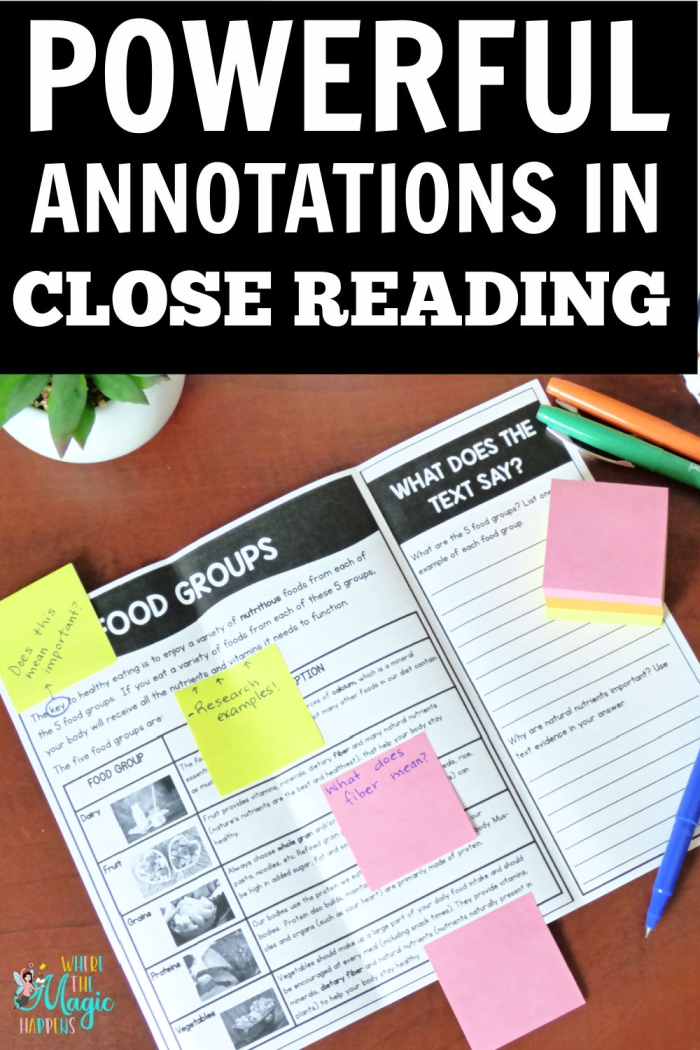 Engaging chocolate-themed exercise for teaching close reading skills Close Reading Annotations worksheet featuring a chocolate theme for fourth graders