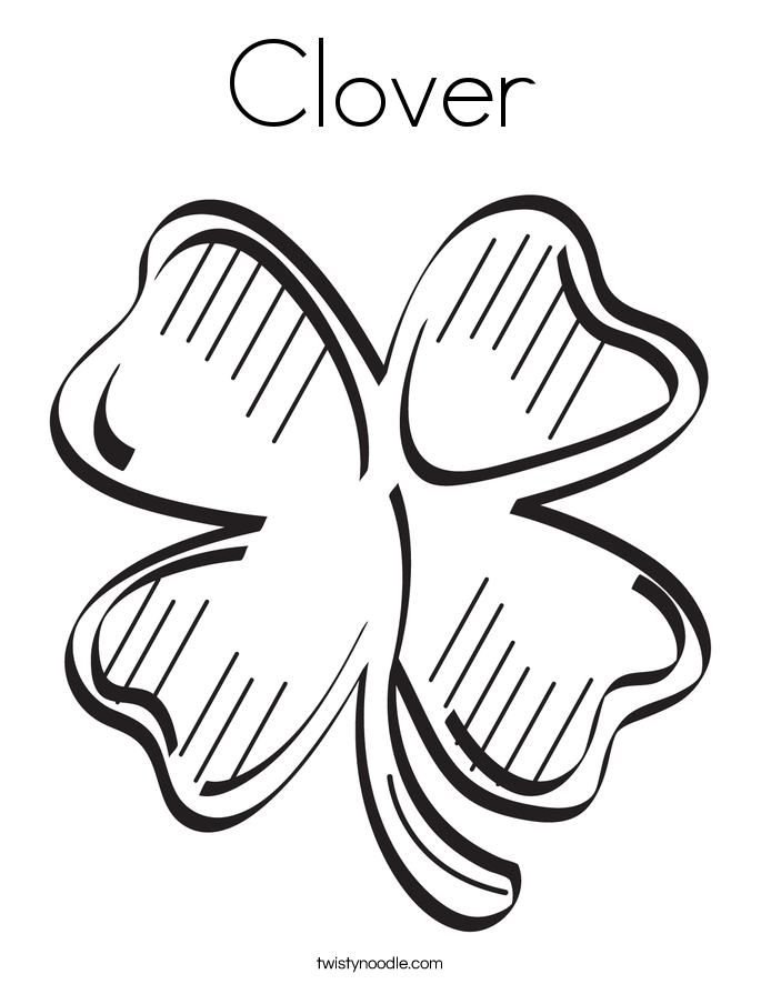 Pre-K clover coloring page worksheet for St. Patrick's Day featuring a hat full of clovers