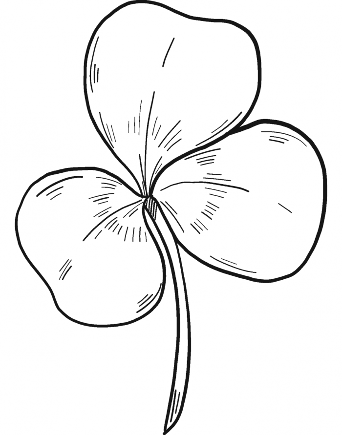 Pre-K students coloring a St. Patrick's Day worksheet featuring clovers overflowing from a hat