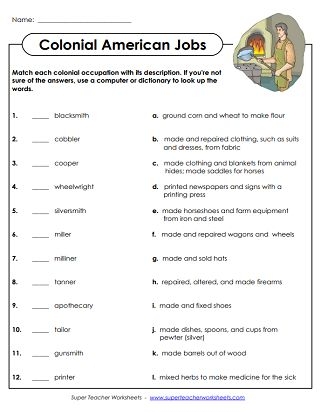 Third grade social studies worksheet covering colonial America facts and opinions