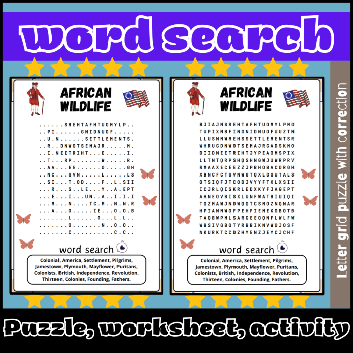 Fifth grade students solving a colonial American history word search puzzle worksheet
