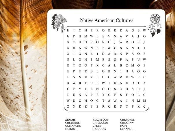 Fifth grade students solving a colonial history word search puzzle for social studies