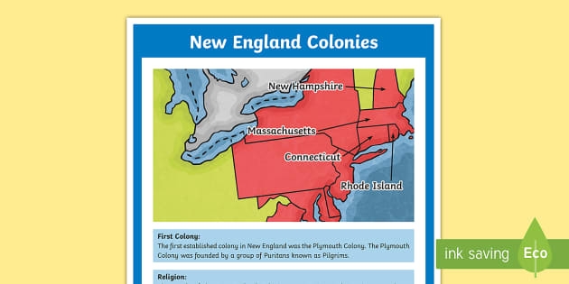 Worksheet illustrating the characteristics of the three regions of the American Colonies in the 1700s