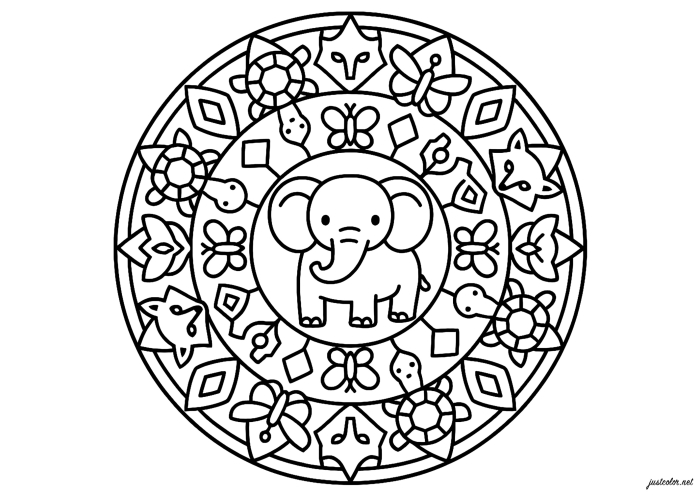 Second grade pond life mandala coloring sheet featuring turtles frogs and butterflies