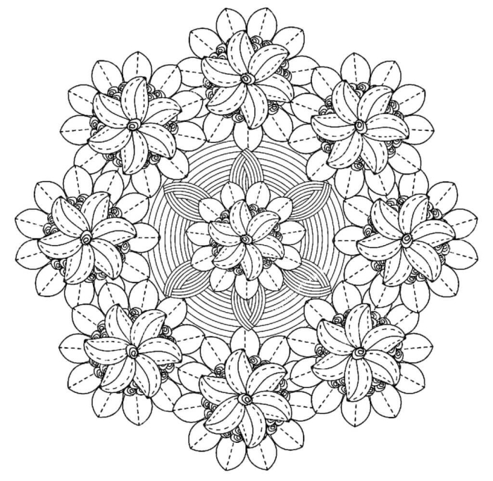 Spring Mandala Coloring Activity for Young Learners Colorful spring mandala worksheet for Pre-K students to celebrate the season