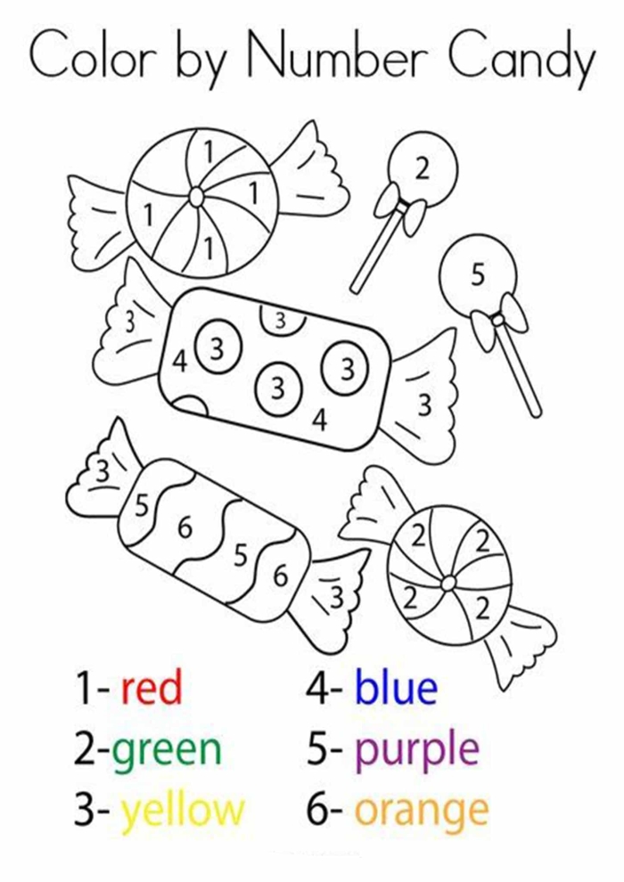 Color By Number Cat Worksheet Image 20 Pre-K math worksheet featuring a cat outline to color by number key