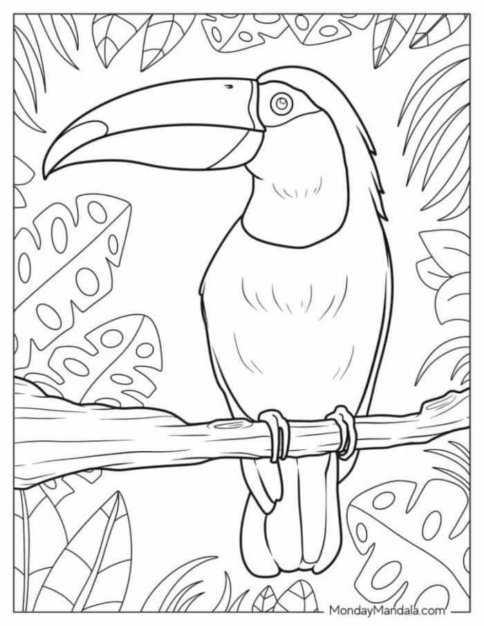 Engaging Color-By-Number Parrot activity for early counting skills Color-By-Number worksheet featuring a vibrant parrot for first graders to color