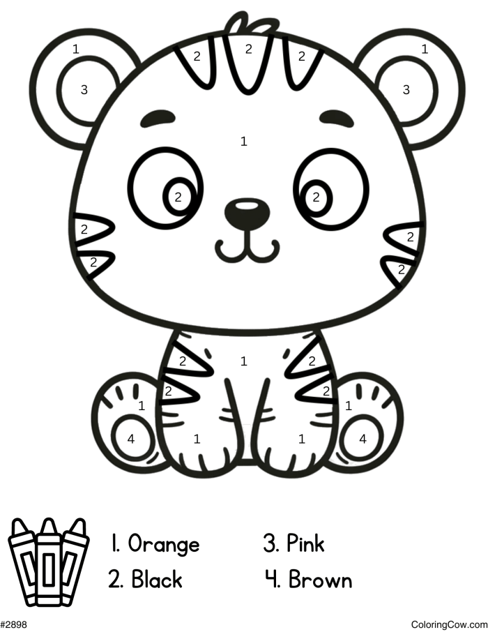 Fun Color-By-Number Parrot Activity for Young Learners Color-By-Number worksheet featuring a parrot for first graders to enhance their counting skills