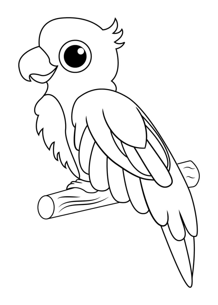 Engaging Color-By-Number Parrot activity for numbers and counting Color-By-Number worksheet featuring a vibrant parrot for first graders
