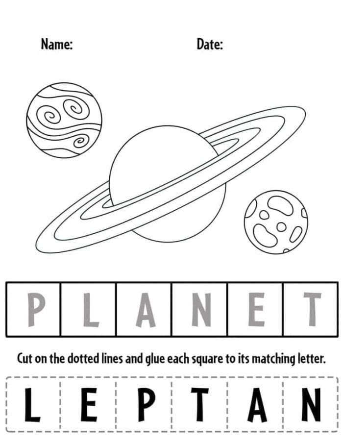 Cute alien with planets and a rocket on a Color by Number: Outer Space worksheet for Pre-K. Color by Number: Outer Space worksheet featuring fun characters and creative counting activities.