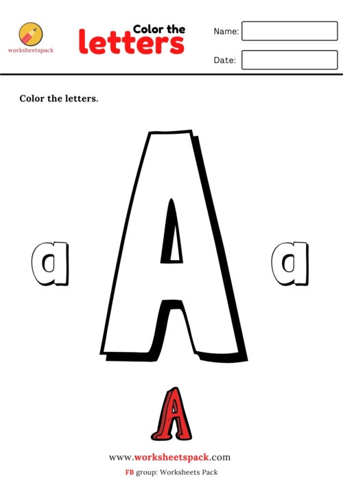 Color the Letters worksheet for kindergarteners learning letter case differentiation Kindergarten student working on a Color the Letters worksheet to distinguish between uppercase and lowercase forms