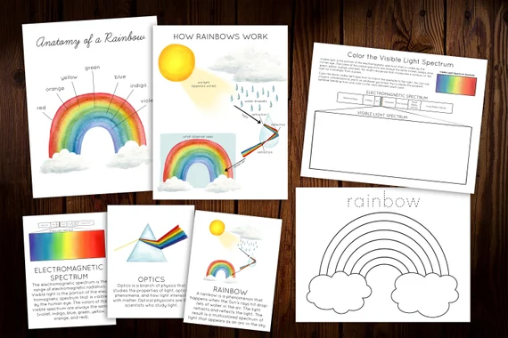 Color Spectrum worksheet designed for third graders to explore vibrant colors