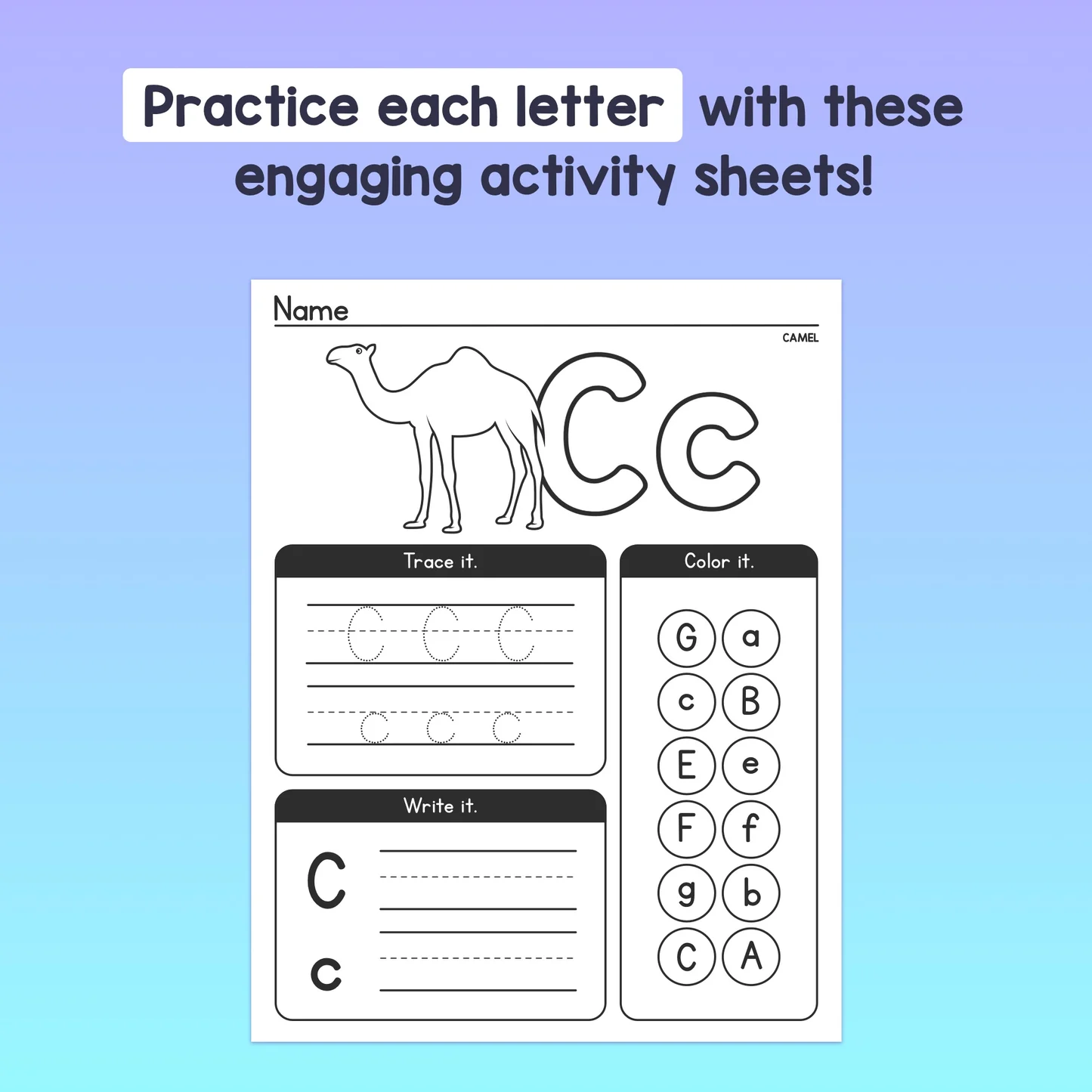 Reading worksheet for Pre-K Coloring activity featuring an A-shaped alligator for preschool letter recognition. Worksheet for Pre-K students to enhance their alphabet skills through fun.