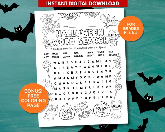Pre-K Halloween worksheet featuring a cute owl character to color for life science lessons