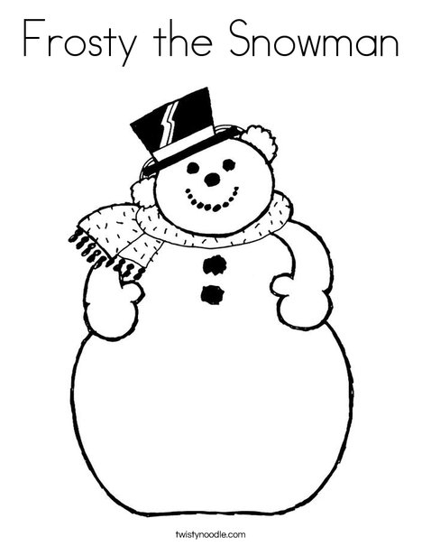 A young boy building a happy snowman for a kindergarten Color the Snowman worksheet